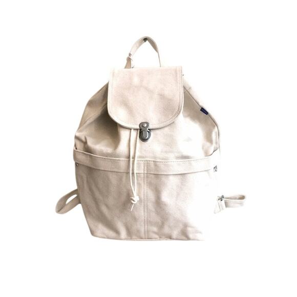 Baggu Women\'s Cream Canvas Drawstring Backpack Minimalist Travel S2-7 main image 8
